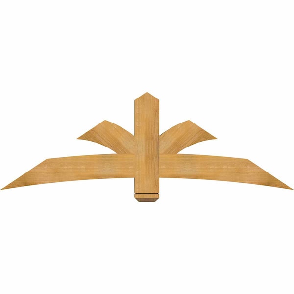 Ekena Millwork Davenport Rough Sawn Timber Gable Bracket, Western Red Cedar, 72"W x 24"H x 4"D x 6"F, 8/12 Pitch GBW072X24X0406DAV00RWR - main